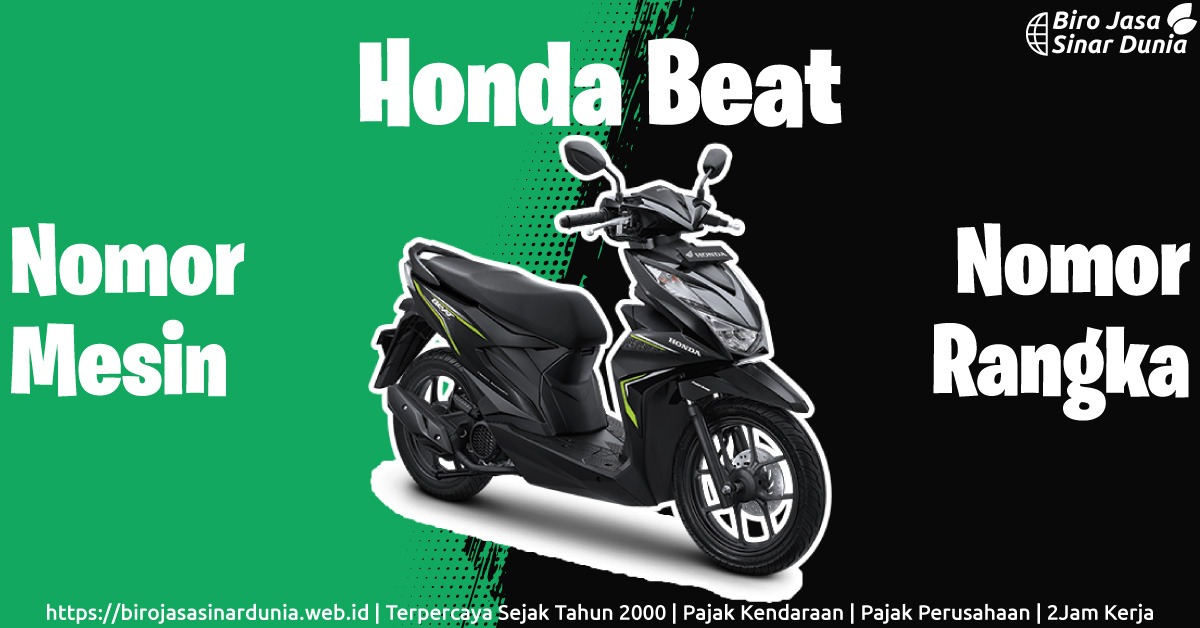 2 Letak Nomor Mesin Beat | Nomor Rangka Honda Beat