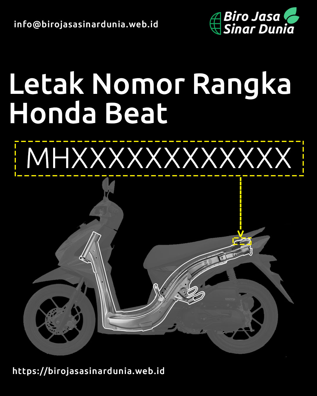 2 Letak Nomor Mesin Beat | Nomor Rangka Honda Beat