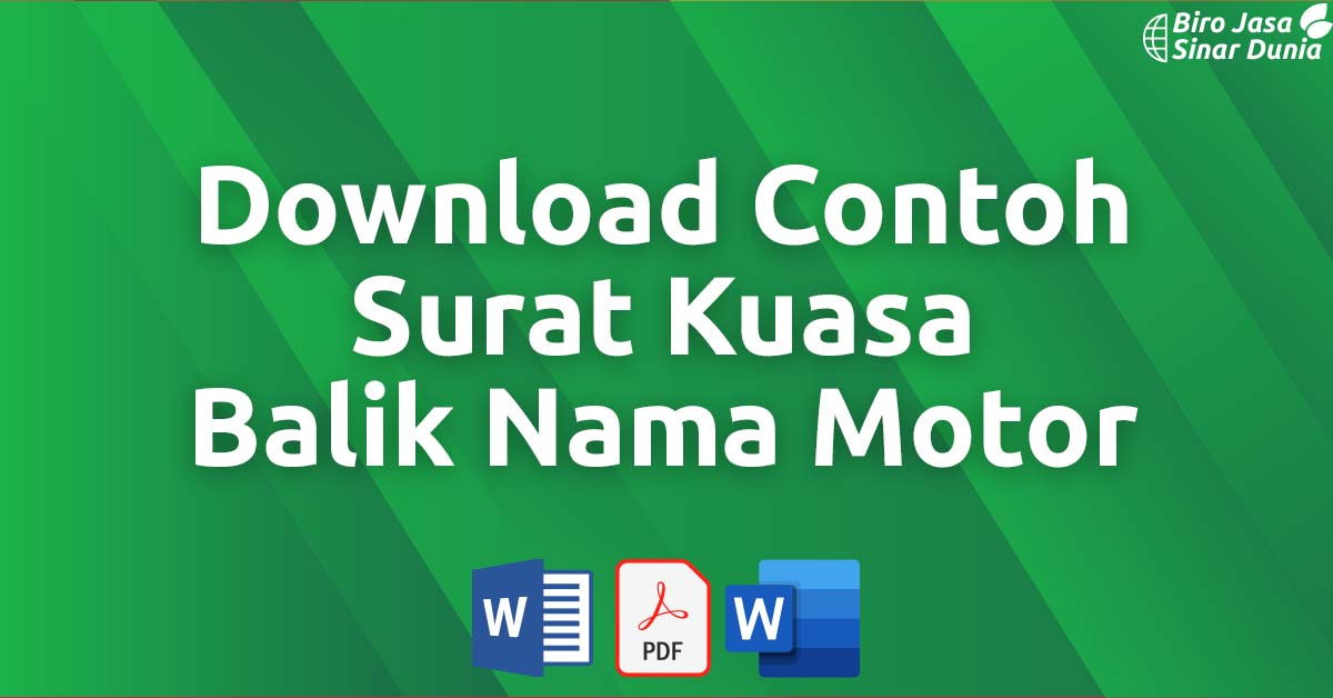 Download Contoh Surat Kuasa Balik Nama Motor